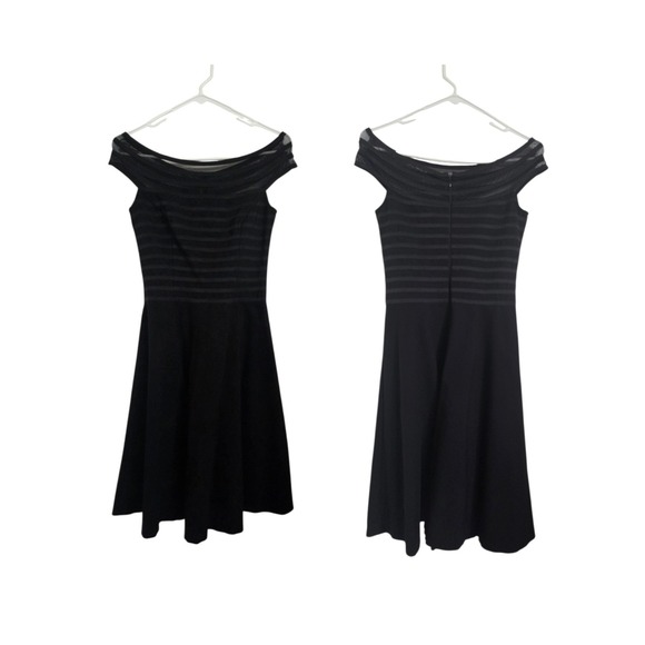 Catherine Malandrino Dresses & Skirts - Catherine Malandrino Rhea party dress Black Off Shoulder Fit Flare Sz 0 Cocktail